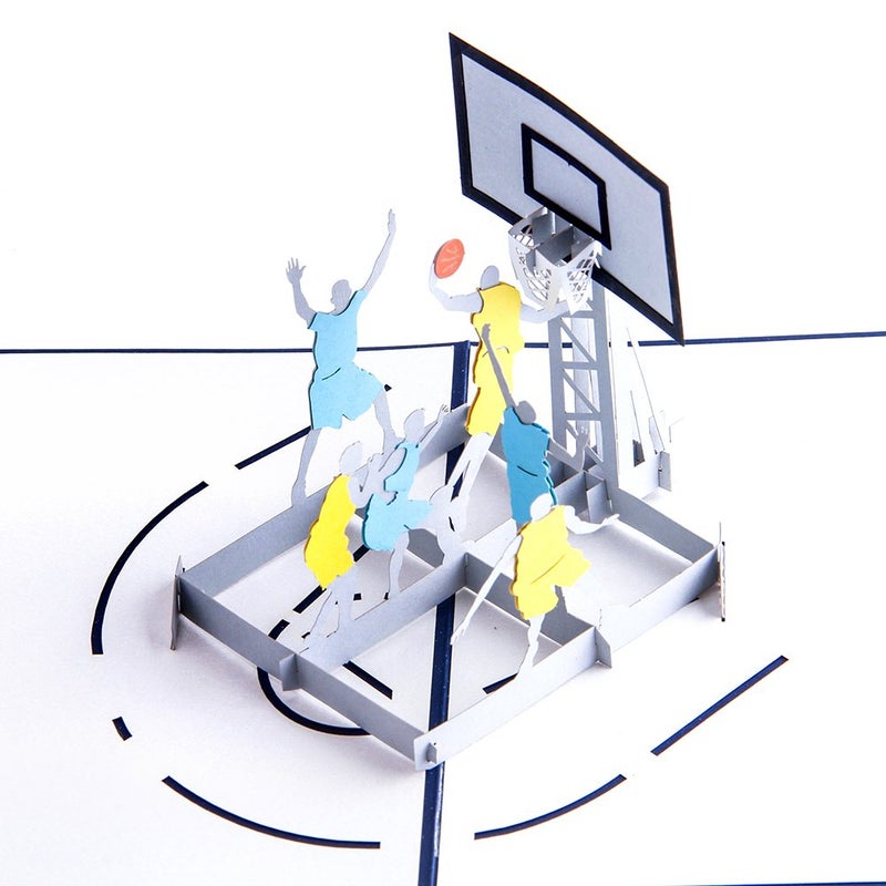 ENJOYPRO 3D Basketball Pop Up Card With Envelope, Birthday Gift For Father, Mother, Husband, Wife, Son, Daughter, Dad, Mom, Grandfather, Grandson, Men, Women (3D Basketball, Pack of 1) - Image 1